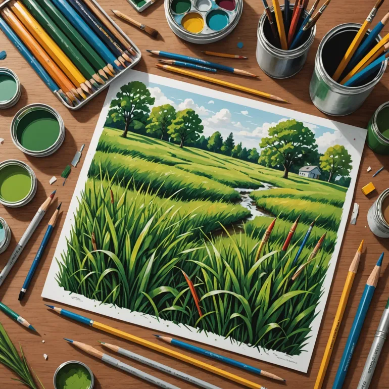 Как нарисовать траву: техники для художников