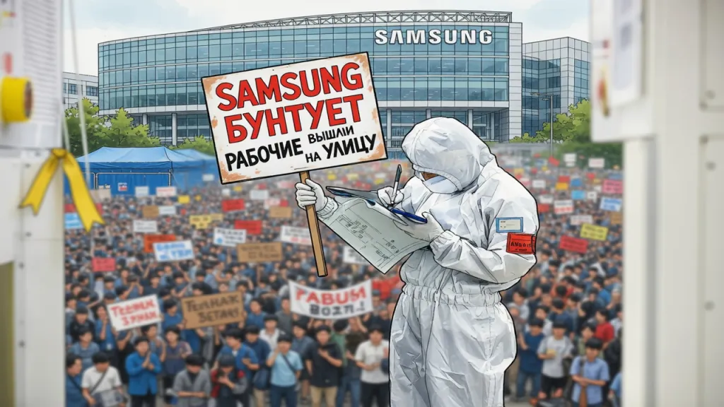 Samsung бунтует. Рабочие вышли на улицу